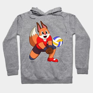 Fox at Volleyball Sports Hoodie